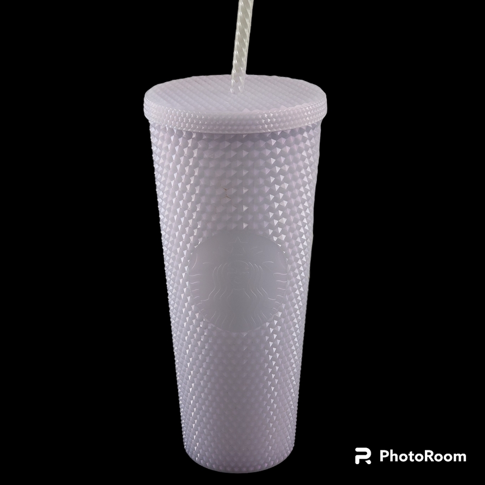 Starbucks 2021 Winter Holiday Iridescent Ice White Lilac Venti Studded Tumbler